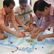 A group activity during the training course